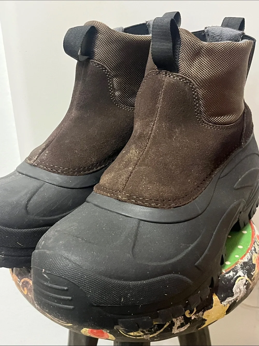 Men's Brown Staheekum Waterproof Slip-On rugged Winter Boots